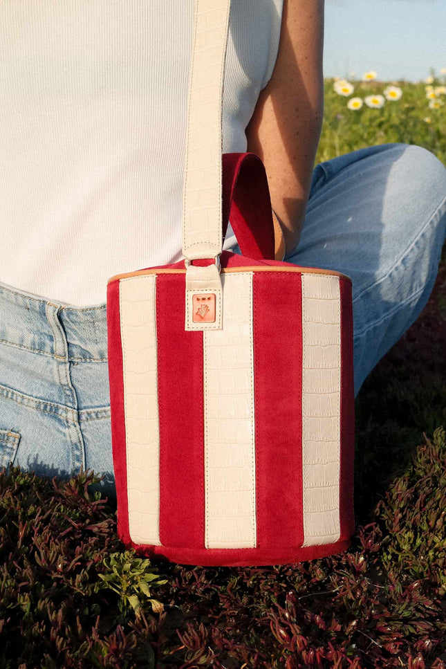 bolso de piel tambour circus modelo flores 3