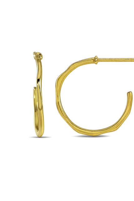 Gold plated Hoop Earring on a white background By arvino
