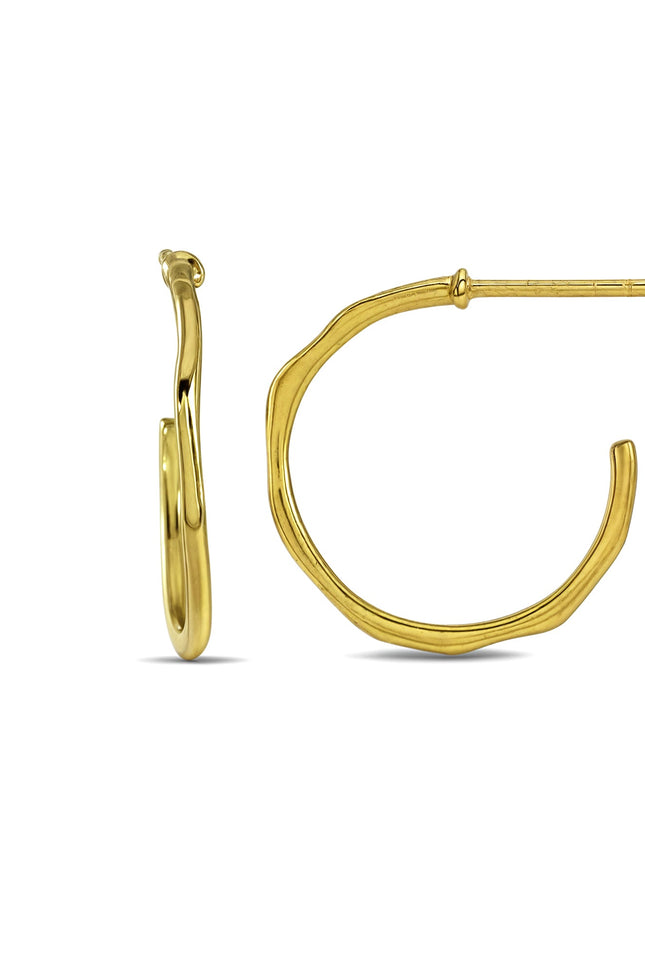 Gold plated Hoop Earring on a white background By arvino