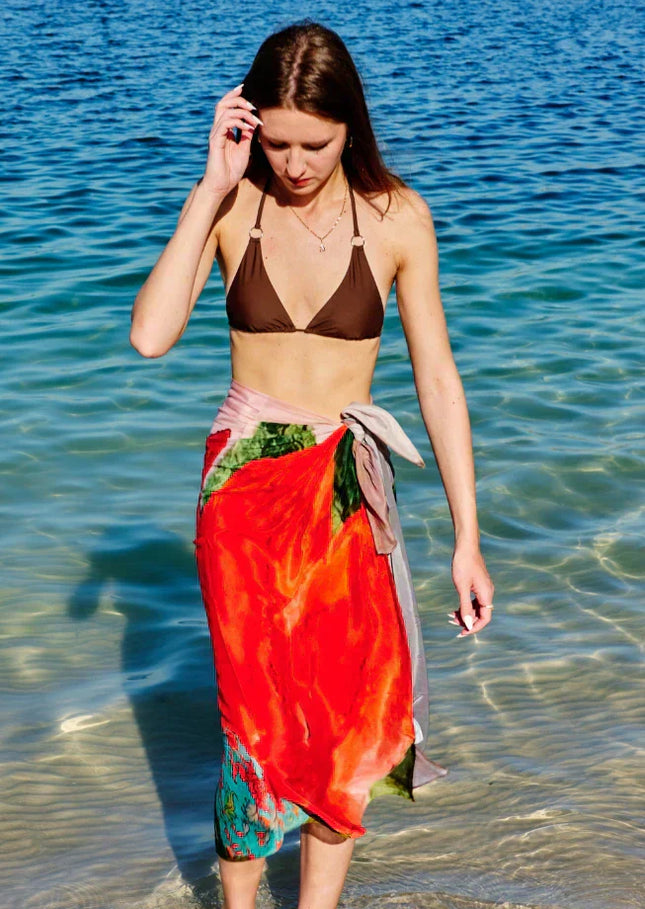 Coral Mirage Floral Sarong