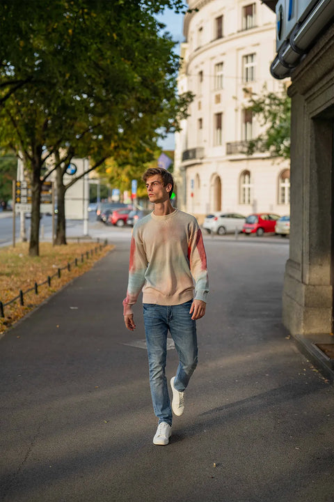 Creamy Canvas Crewneck NORGÄTE alpaca knitwear sustainably made in Peru