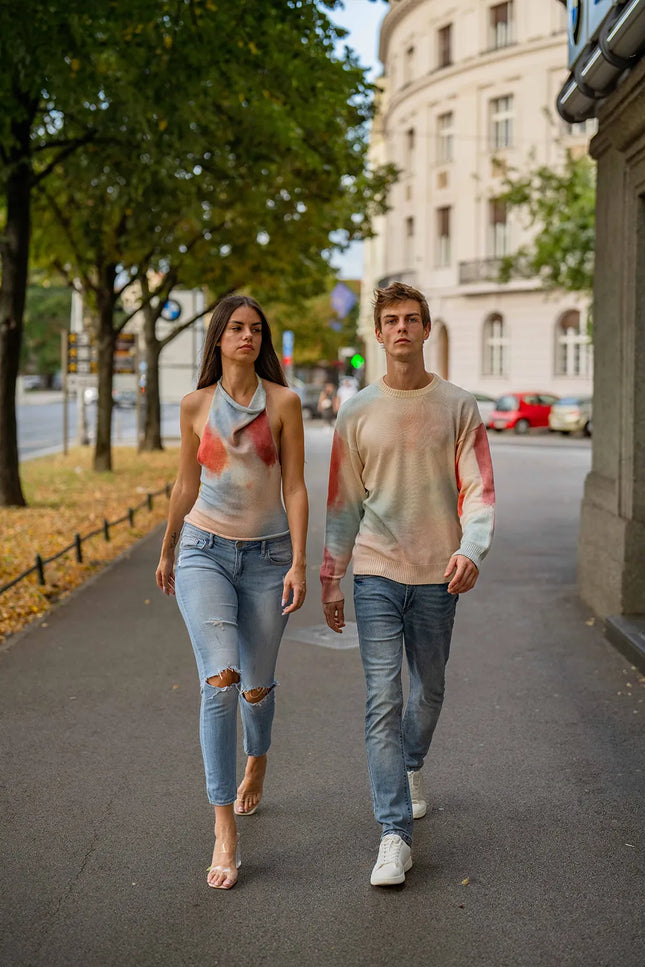 Creamy Canvas Crewneck NORGÄTE alpaca knitwear sustainably made in Peru