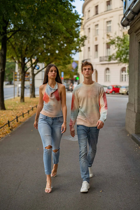 Creamy Canvas Crewneck NORGÄTE alpaca knitwear sustainably made in Peru