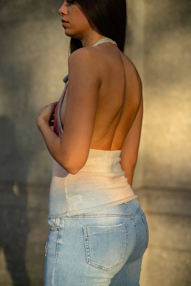 Creamy Canvas Top NORGÄTE alpaca knitwear sustainably made in Peru