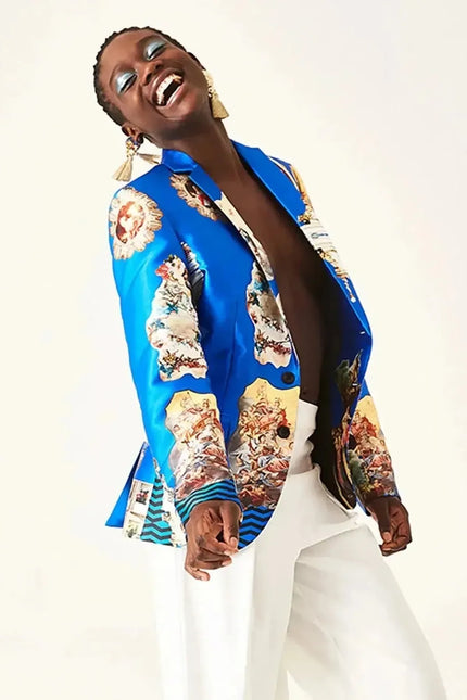 Custom-Made Men's Tailored Blazer - Special Print