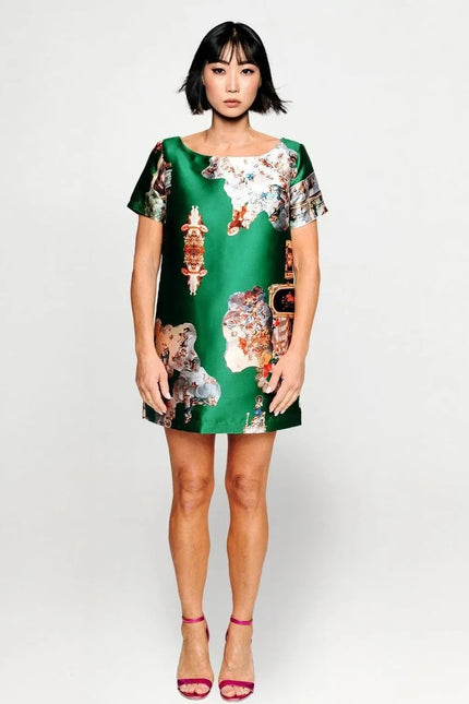 Custom-Made Straight Dress - Special Print