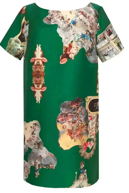 Custom-Made Straight Dress - Special Print