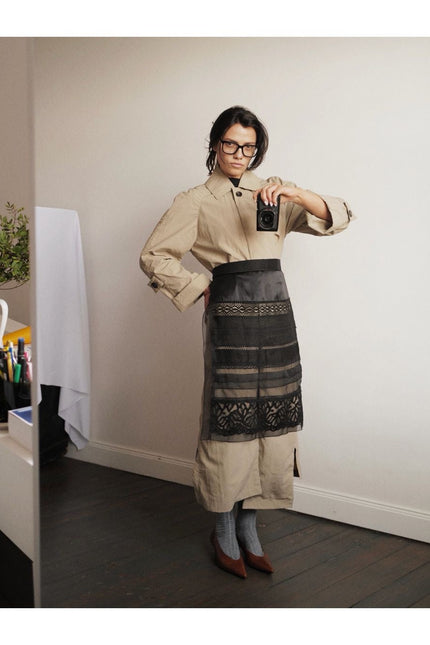 Hand Made Patchwork Apron SS26 In Black