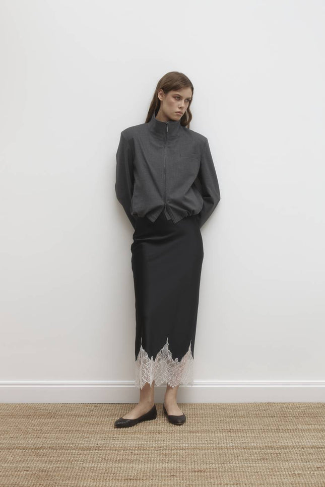 Kolosova | Bias-Cut Skirt With Lace