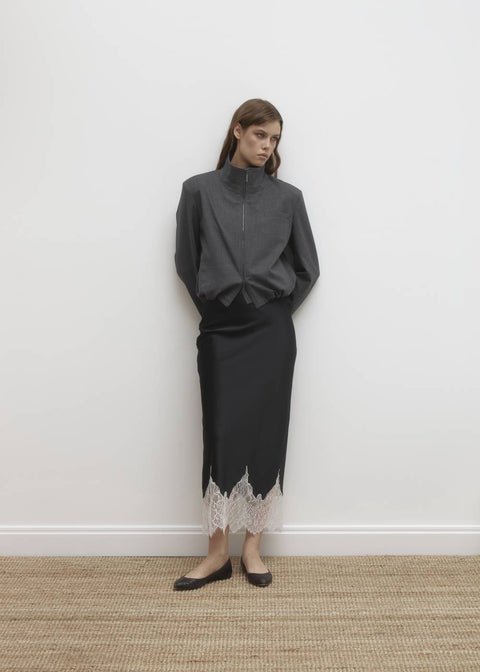 Kolosova | Bias-Cut Skirt With Lace