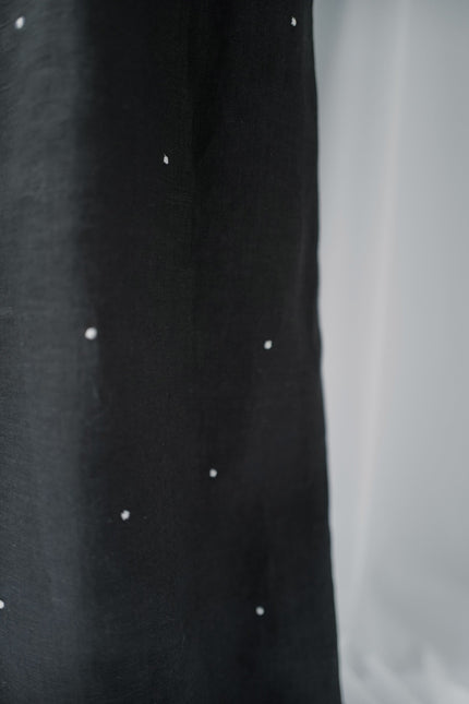 Soft Washed  Linen Shirt THE DOTS BLACK