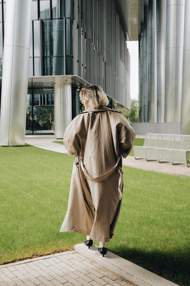 Anna Led | Double -Breasted Belted Trench Coat AGATA