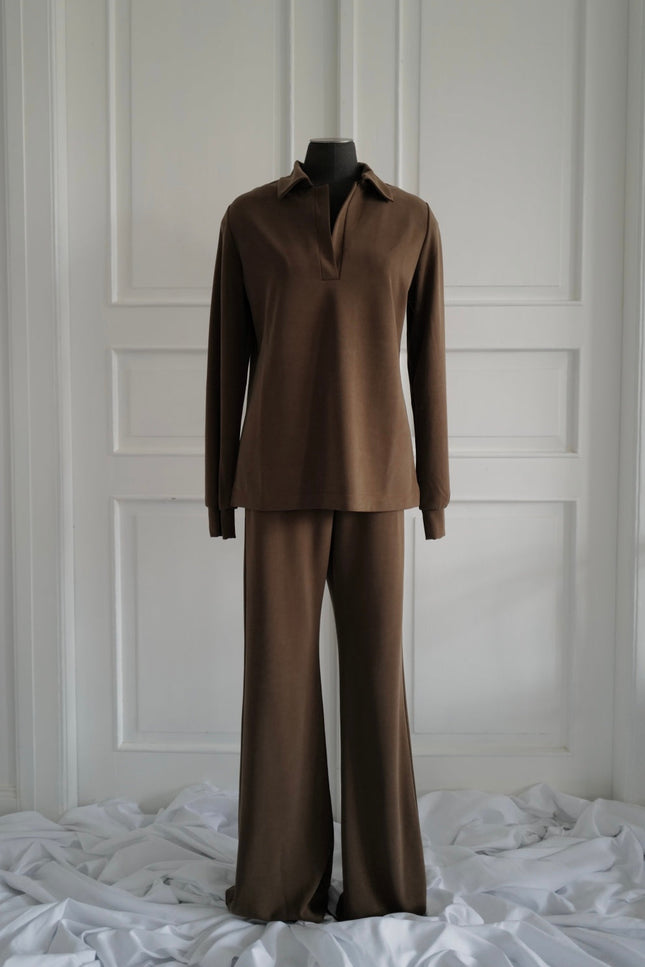 Suede-Touch Cupro Trousers (Back to stock)