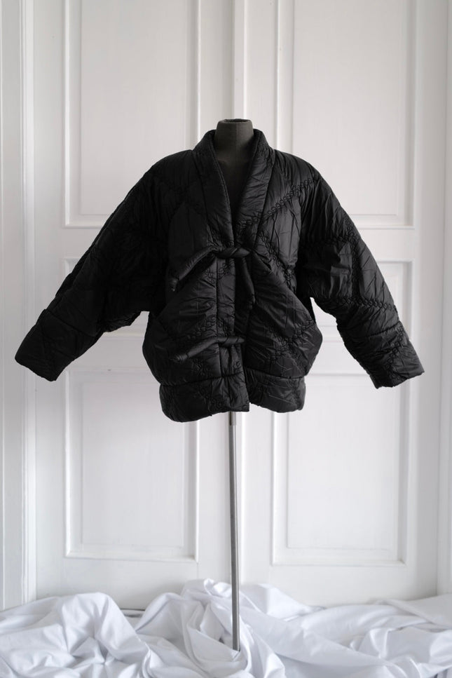 Anna Led | Quilted  Kimono KYOTO With Large Pockets and Tie Closure