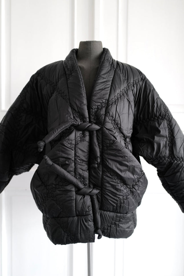 Anna Led | Quilted  Kimono KYOTO With Large Pockets and Tie Closure