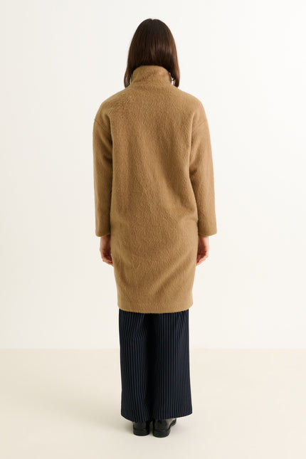 Donalda Camel Cocoon Coat - Detail 1
