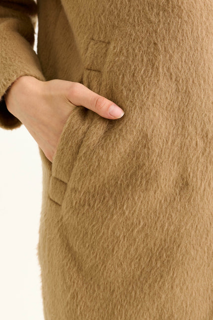 Donalda Camel Cocoon Coat - Detail 3