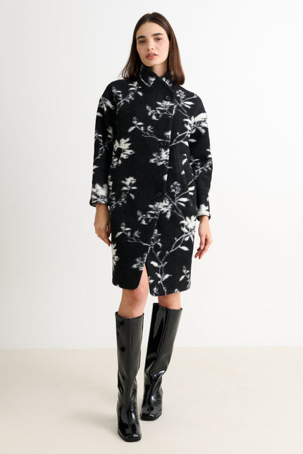 Donalda Power Bloom Funnel Neck Coat - Detail 2