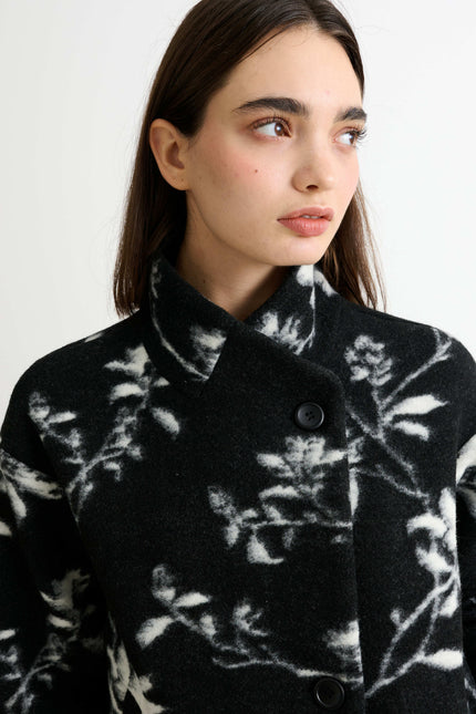 Donalda Power Bloom Funnel Neck Coat - Detail 3