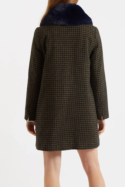 Dryden Warwick Check Coat - Back