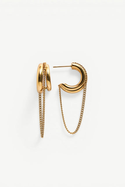 Miss Cecilia | Chain Hoop Earrings
