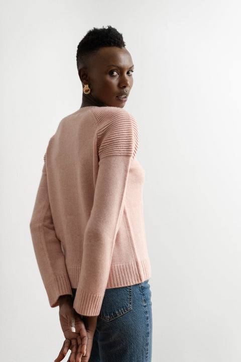 Bel Cashmere | Jersey de cashmere Motorbiker rosa