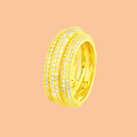 Arvino | Glitzy Star Studded Band Ring