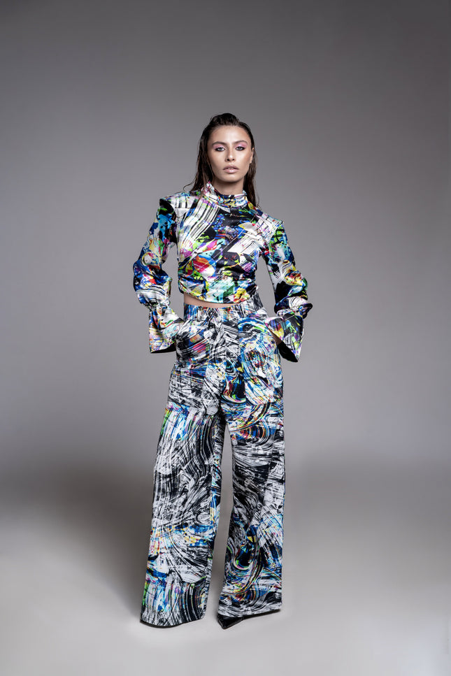 Psychedelic Overdose | Space Wide Leg Trousers
