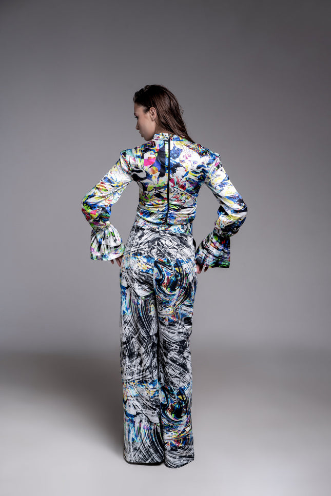 Psychedelic Overdose | Space Wide Leg Trousers