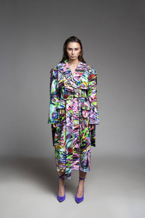 Psychedelic Overdose | Lotus Long Coat