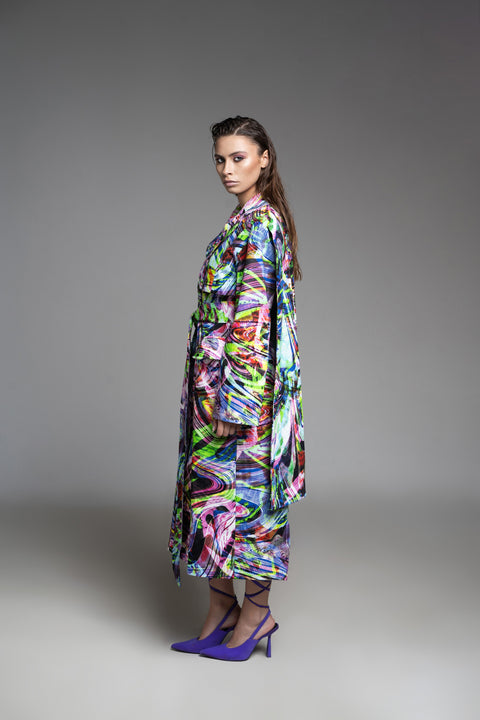 Psychedelic Overdose | Lotus Long Coat