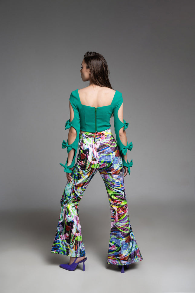 Psychedelic Overdose | Bluzka Bow zielona