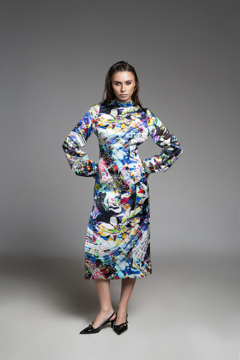 Psychedelic Overdose | Cleopatra Midi Dress
