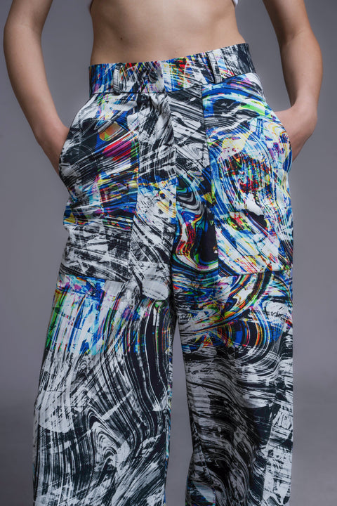 Psychedelic Overdose | Spodnie z szerokimi nogawkami Space