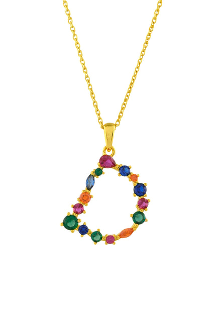 Multistone Alphabet Necklace