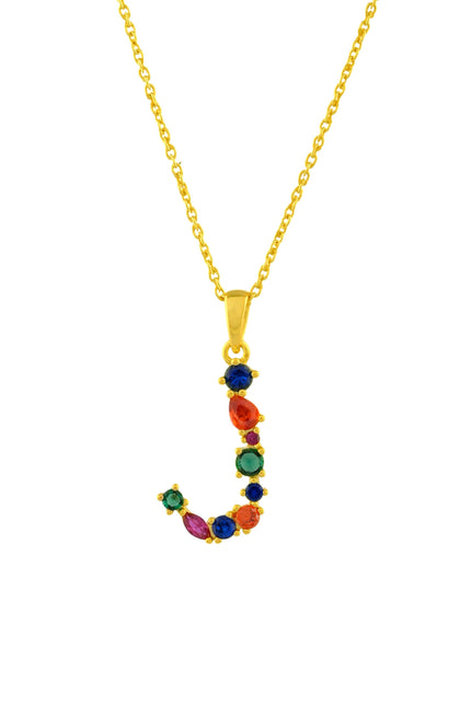 Multistone Alphabet Necklace