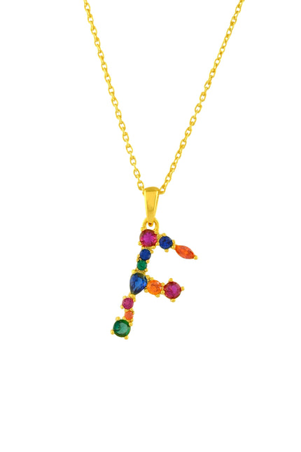 Multistone Alphabet Necklace