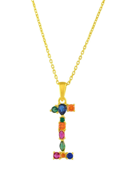Multistone Alphabet Necklace