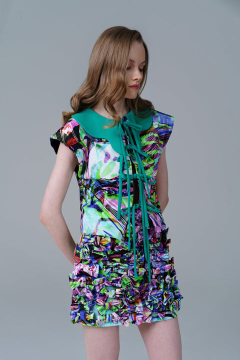 Psychedelic Overdose | Bow Mini skirt