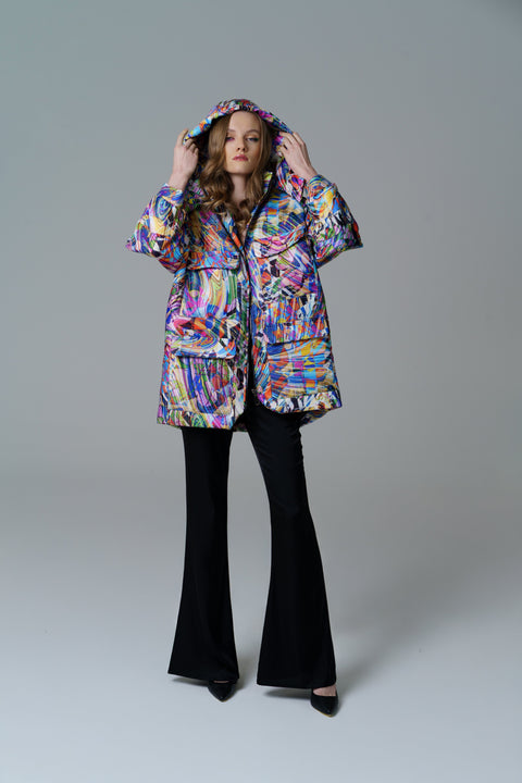 Psychedelic Overdose | Chromatic Dream Puffer Jacket