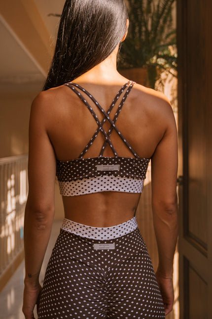 Befitnesslou | Capri CB Polkadot Brown&Off White