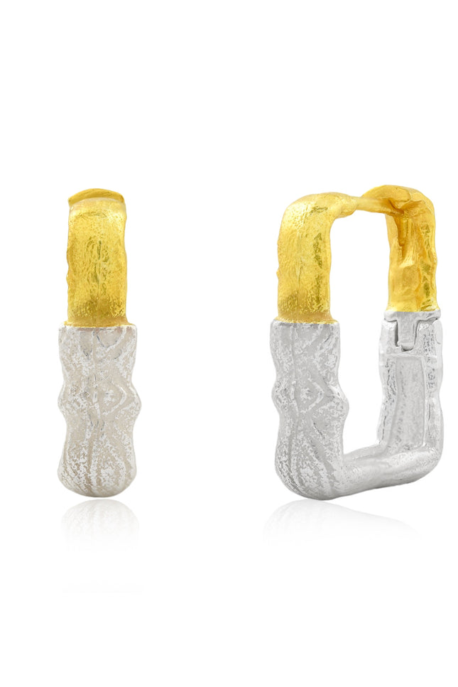 Arvino | Dusk and Dawn 92.5 Sterling Silver Huggies( Medium )