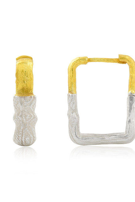 Arvino | Dusk and Dawn 92.5 Sterling Silver Huggies( Medium )