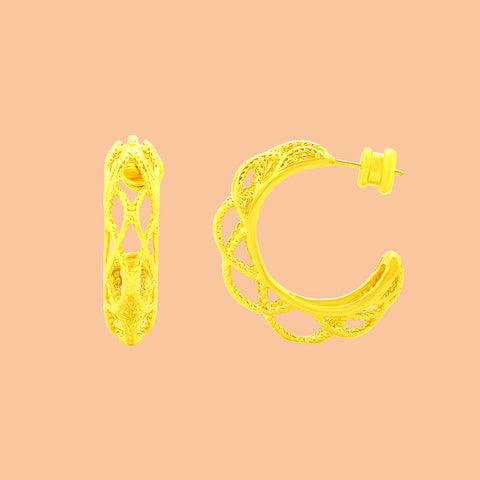 Arvino | Kolczyki koła z koronki filigranowej