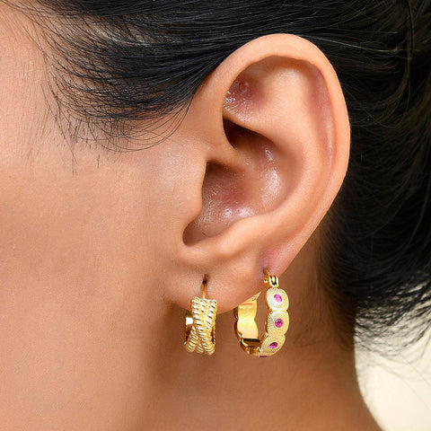 Arvino | Enchanted Sparkle Stack Hoop earrings