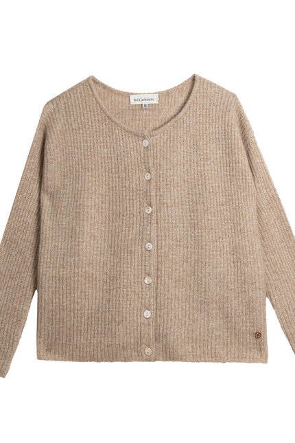 Bel Cashmere | Cárdigan Camille jaspé beige