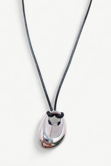 Miss Cecilia | Oval Pebble Cord Necklace