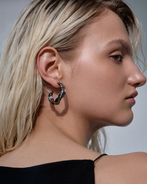 SIMA GINA | Kolczyki kółka Wilting