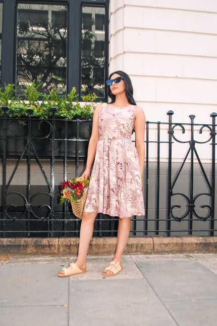 Violet Fish I Isabella  Dress - Tiger Print Jewel Red