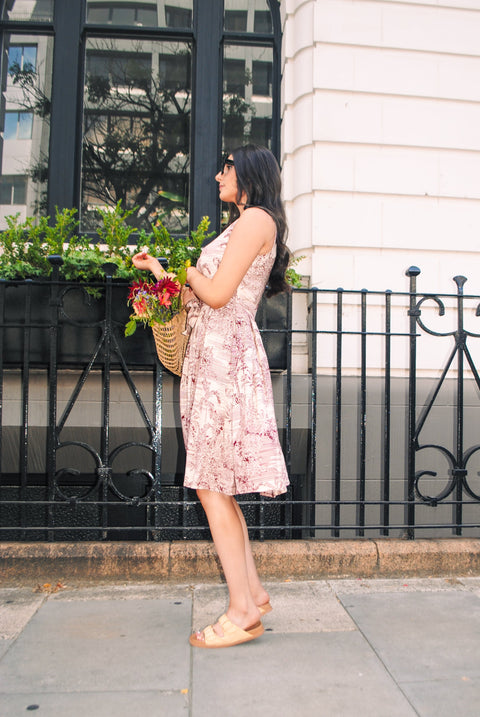 Violet Fish I Isabella  Dress - Tiger Print Jewel Red